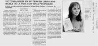 Victoria Sfeir en su tercer libro nos habla de la vida con toda propiedad  [artículo].