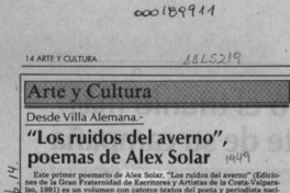 "Los ruidos del averno", poemas de Alex Solar