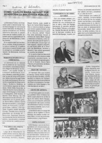 Como "Carlos María Sayago" fue bendecida la biblioteca pública  [artículo].