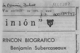 Benjamín Subercaseaux (1902-1973)  [artículo].