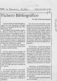 Fichero bibliográfico  [artículo] Carlos René Ibacache.