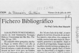 Fichero bibliográfico  [artículo] Carlos René Ibacache.
