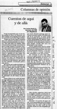 Cuentos de aquí y de allá  [artículo] Carlos Smok U.