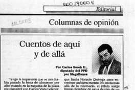 Cuentos de aquí y de allá  [artículo] Carlos Smok U.