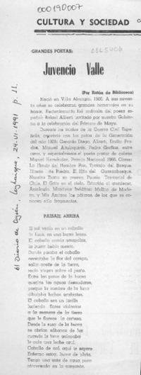 Juvencio Valle  [artículo] Ratón de Biblioteca.