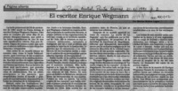 El escritor Enrique Wegmann  [artículo] Marino Muñoz Lagos.