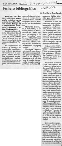 Fichero bibliográfico  [artículo] Carlos René Ibacache.