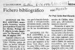 Fichero bibliográfico  [artículo] Carlos René Ibacache.