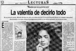 La valentía de decirlo todo  [artículo] Héctor Velis Meza.