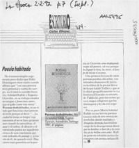 Poesía habitada