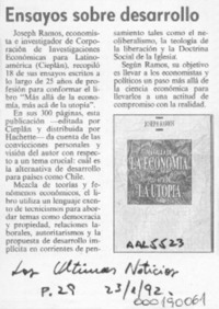 Ensayos sobre desarrollo  [artículo]