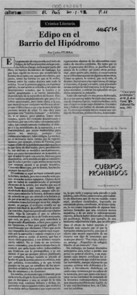 Edipo en el barrio del hipódromo  [artículo] Carlos Iturra.