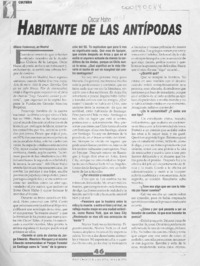 Habitante de las antípodas  [artículo] Milena Vodanovic.