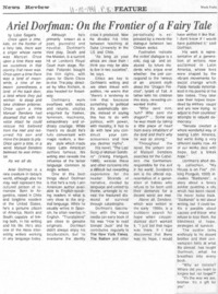 Ariel Dorfman, on the frontier of a fairy tale