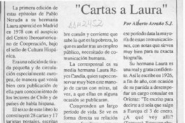 "Cartas a Laura"  [artículo] Alberto Arraño.
