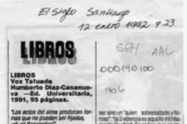 Vox tatuada  [artículo] Fernando Quilodrán.