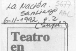 Teatro en verano  [artículo].