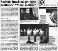Sadismo irracional proyecta panfletario "Manu militari"