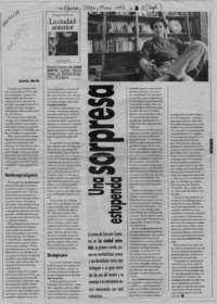 Una estupenda sorpresa  [artículo] Camilo Marks.