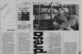 Una estupenda sorpresa  [artículo] Camilo Marks.