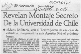 Revelan montaje secreto de la Universidad de Chile  [artículo].