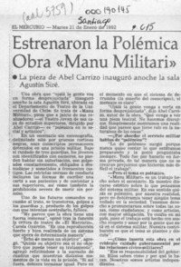 Estrenaron la polémica obra "Manu militari"