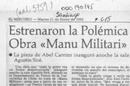 Estrenaron la polémica obra "Manu militari"