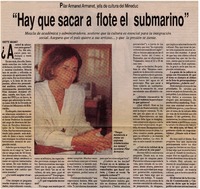 "Hay que sacar a flote el submarino"