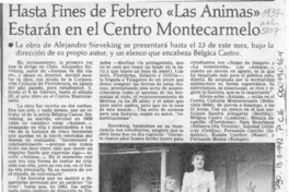 Hasta fines de febrero "Las ánimas" estarán en el Centro Montecarmelo  [artículo].