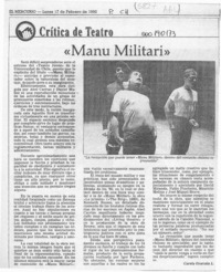 "Manu militari"  [artículo] Carola Oyarzún L.