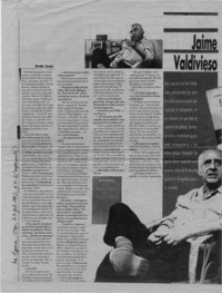 Jaime Valdivieso sin burbujas  [artículo] Faride Zerán.