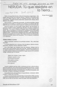 Neruda, tú que residiste en la tierra  [artículo] Enrique Ramírez Capello.