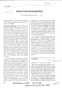Relecturas humanísticas  [artículo] Germán Sepúlveda Durán.