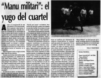"Manu militari", el yugo del cuartel