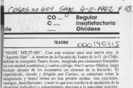 Manu Militari  [artículo] Pedro Labra.