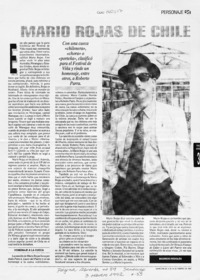 Mario Rojas de Chile  [artículo] Mauricio Redolés.