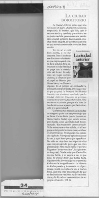La ciudad dormitorio  [artículo] R. G.