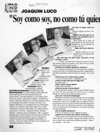 "Soy como soy, no como tú quieres, qué culpa -- "  [artículo] Margarita Cea.