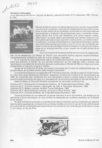 Crónicas artilleras  [artículo].