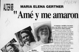 "Amé y me amaron mucho"  [artículo] Susana Kúncar.