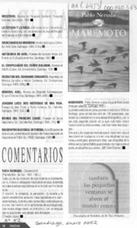 Maremoto  [artículo] Ma. Ester Donoso.