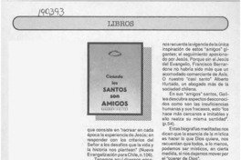 Cuando los santos son amigos  [artículo] Nelson Barrientos.