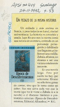 Un pedazo de la misma historia  [artículo] R. G.