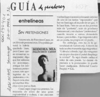 Sin pretensiones  [artículo] G. L.