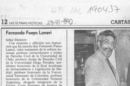 Fernando Fueyo Laneri  [artículo] Francisco Escobar Riffo.