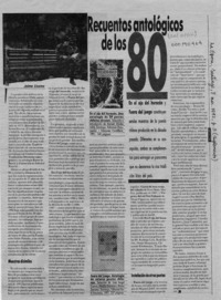 Recuentos antológicos de los 80