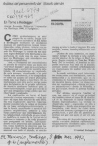 En torno a Heidegger