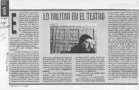 Lo militar en el teatro  [artículo].
