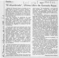 "El Alumbrado", último libro de Gonzalo Rojas  [artículo] Eduardo Correa Olmos.
