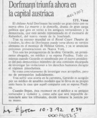 Dorfman triunfa ahora en la capital austríaca  [artículo]